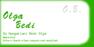 olga bedi business card